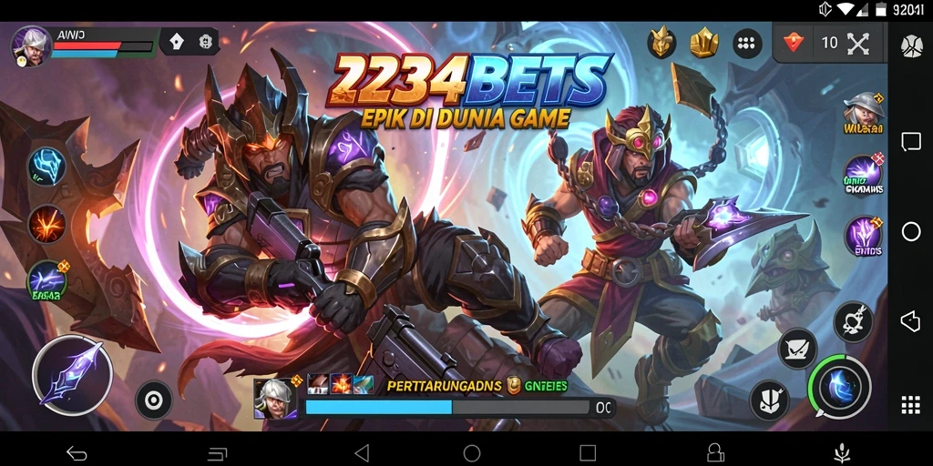 Gameplay seru dalam pertarungan di 1234BETS.