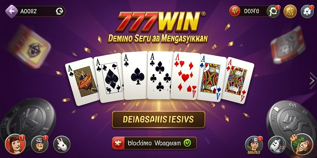 Screenshot gameplay <strong>777WIN</strong> menunjukkan keseruan bermain Domino yang mendebarkan.