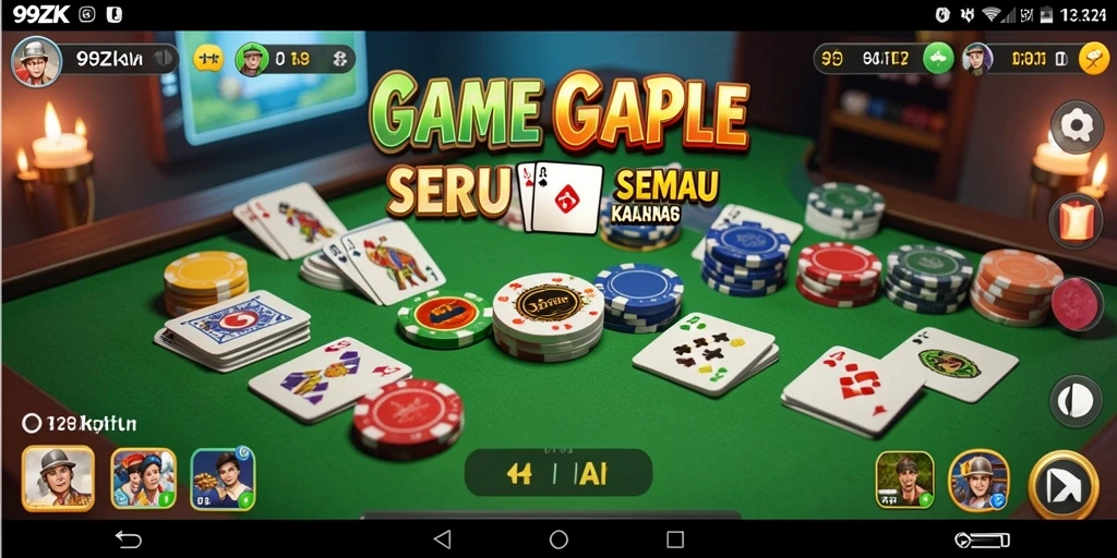 Tampilan seru gameplay Gaple di 99ZK.