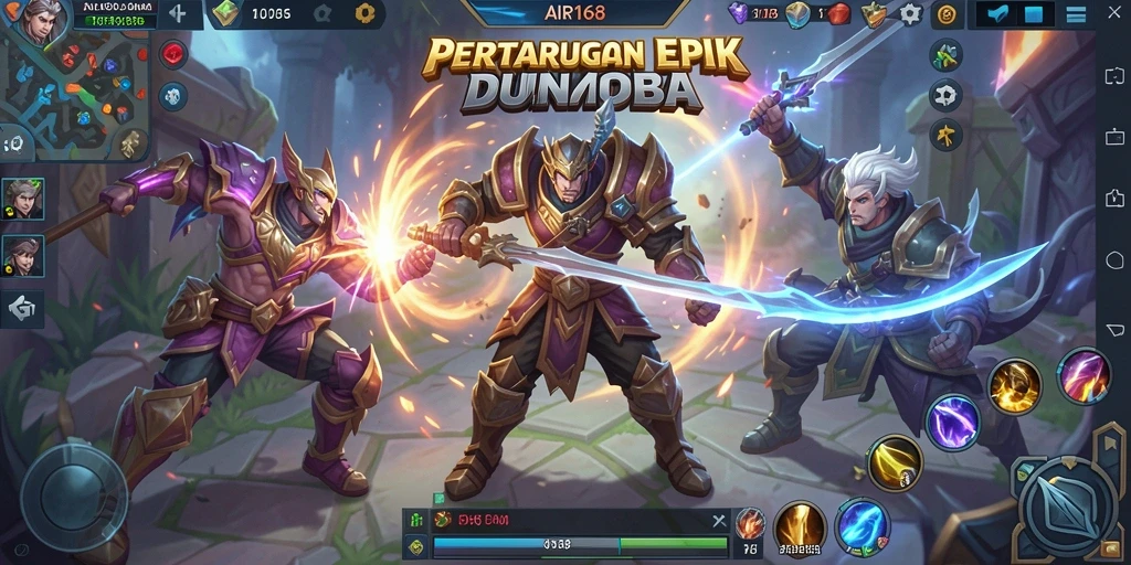 Tampilan seru pertempuran di AIR168 yang penuh strategi dan aksi.