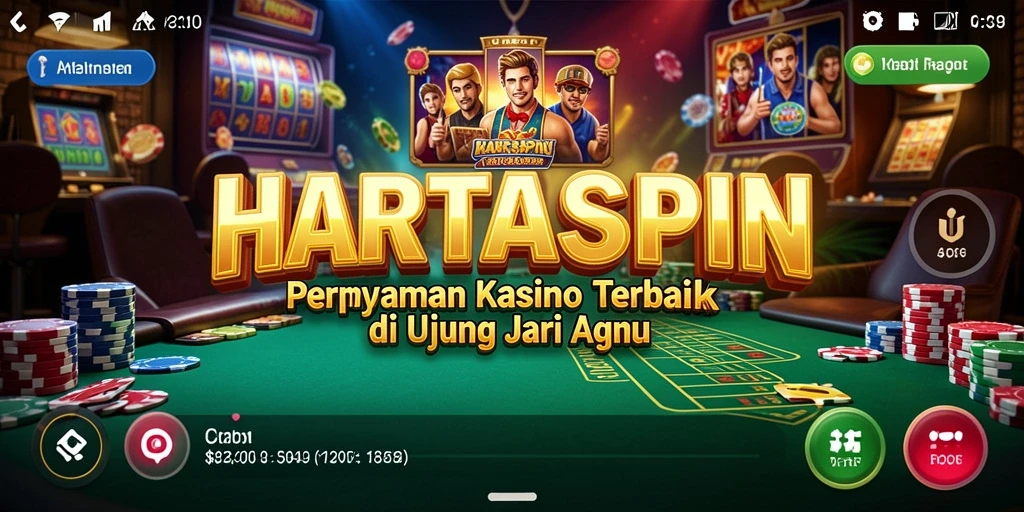 Screenshot HARTASPIN menunjukkan suasana seru permainan Kasino.