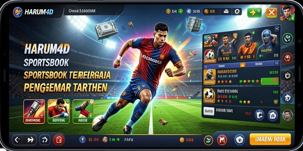 Tampilan menarik dari gameplay taruhan di HARUM4D.