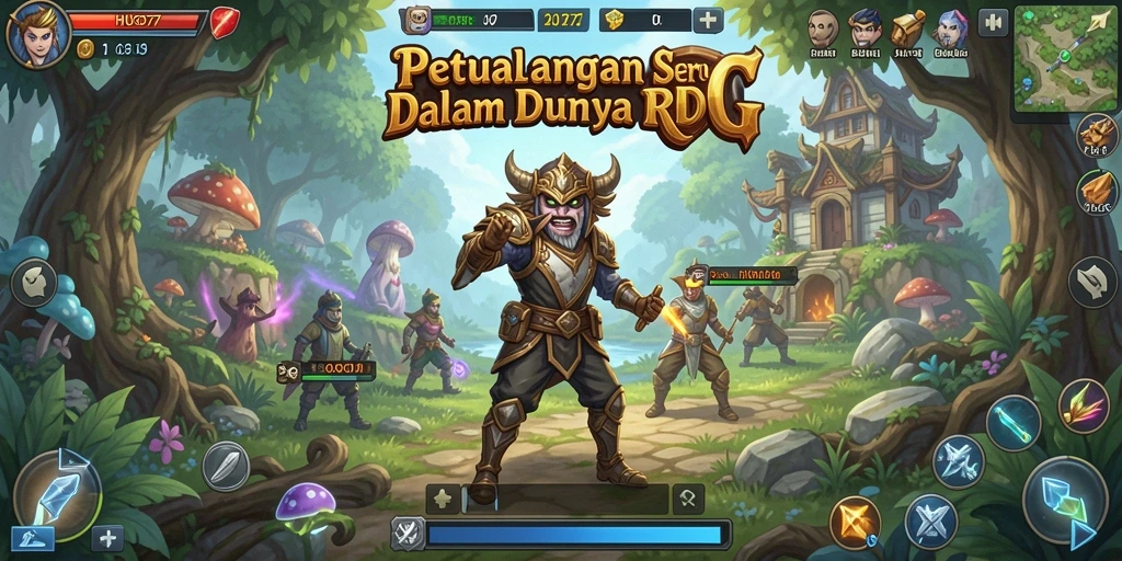 Tampilan gameplay HUGO77 yang menakjubkan dalam dunia RPG.