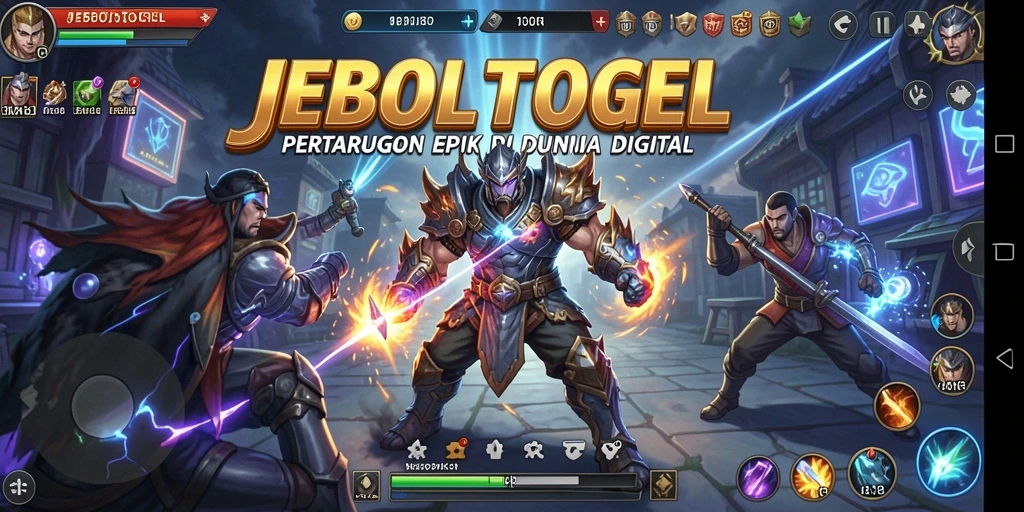 Gameplay seru JEBOLTOGEL di arena pertarungan.