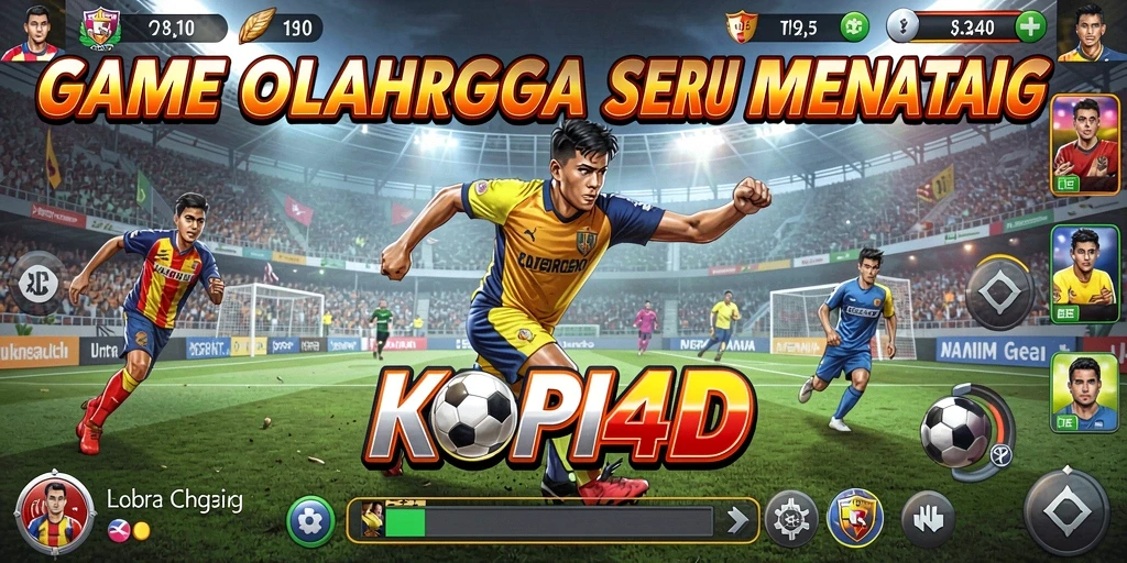 Screenshot gameplay KOPI4D menampilkan aksi olahraga yang mendebarkan.