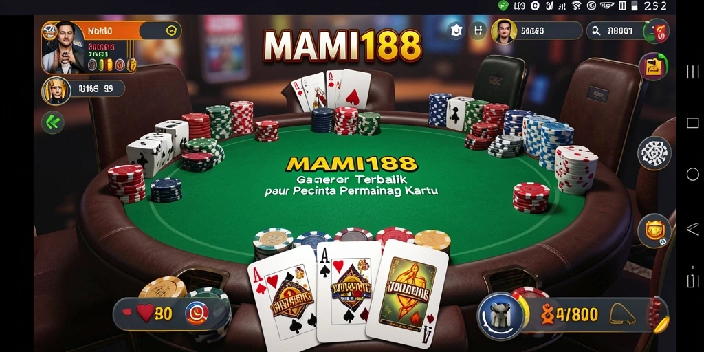 Tampilan gameplay Poker yang seru dan mendebarkan di MAMI188.