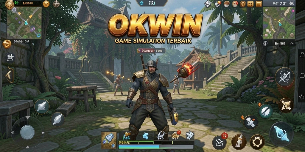 Tampilan gameplay menarik di OKWIN yang menunjukkan interaksi pemain.