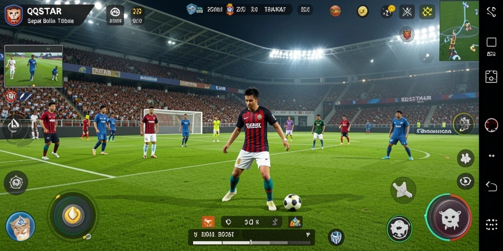 Tangkapan layar QQSTAR menunjukkan aksi mendebarkan di lapangan sepak bola.
