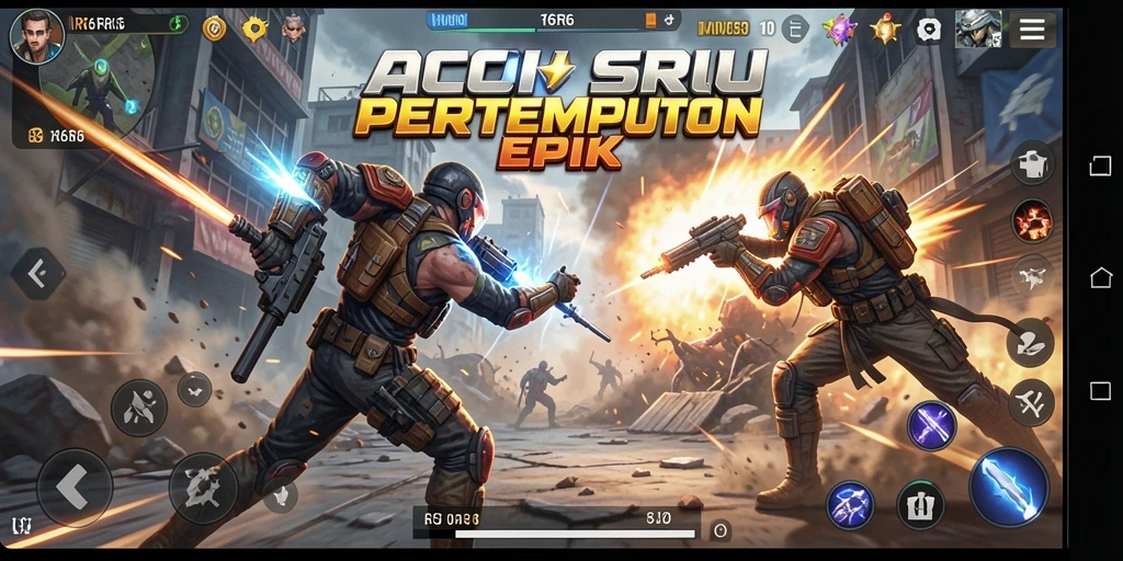 Screenshot gameplay R6R6 menampilkan aksi pertempuran yang intens.