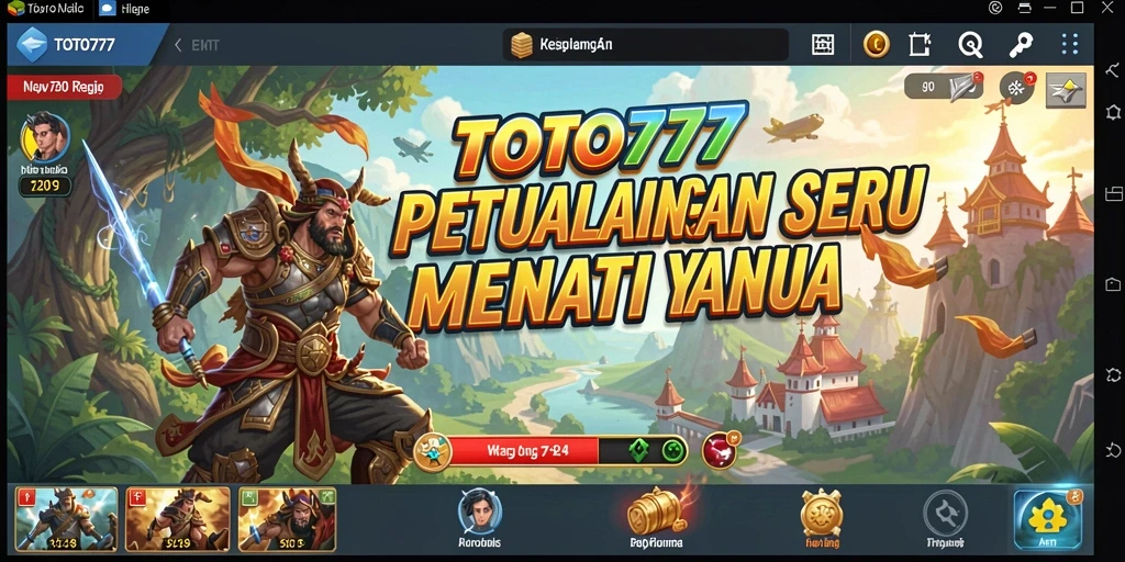 Tangkapan layar gameplay TOTO777 menunjukkan aksi seru petualangan menantang.