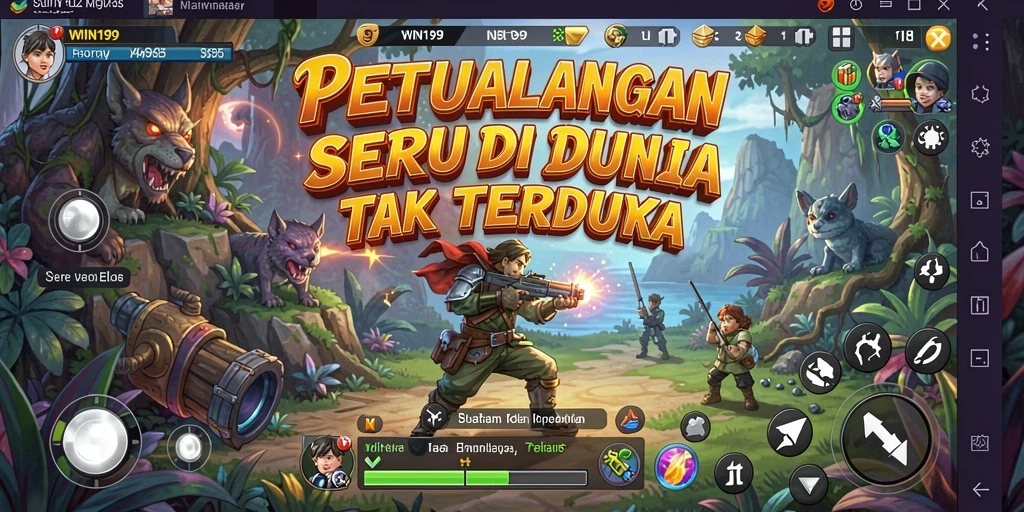 Tampilan gameplay WIN199 yang penuh petualangan dan tantangan.